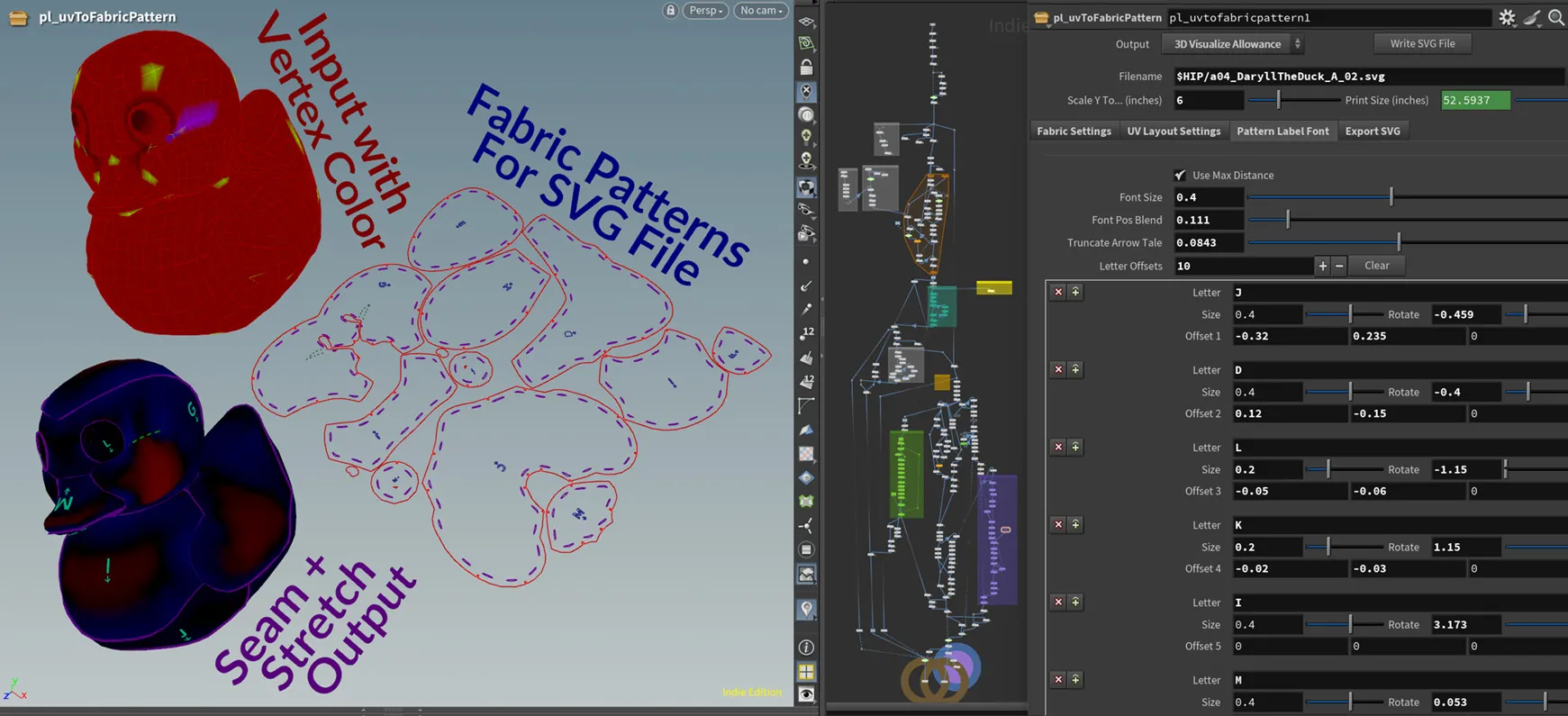 Houdini screenshot of Daryll getting flattened