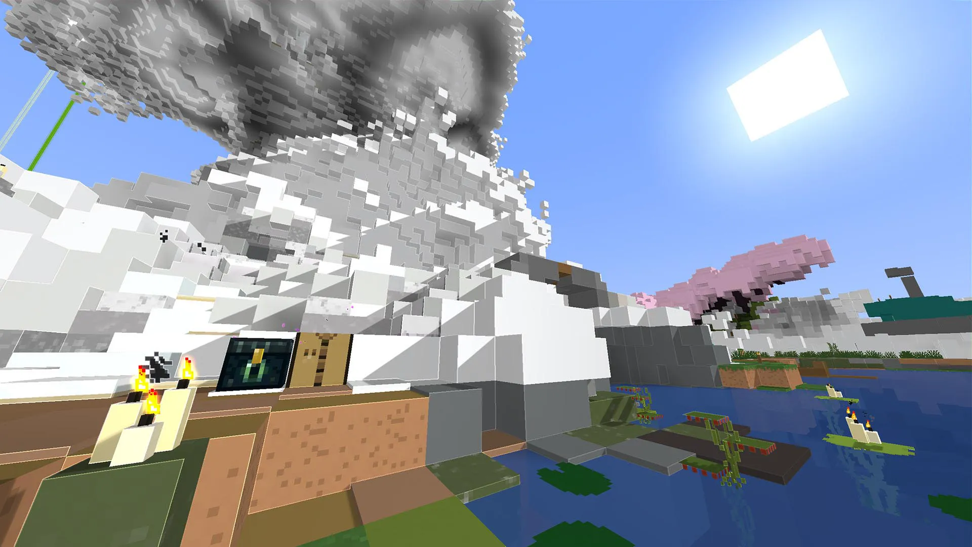 A Minecraft cloud pillar in procPromo