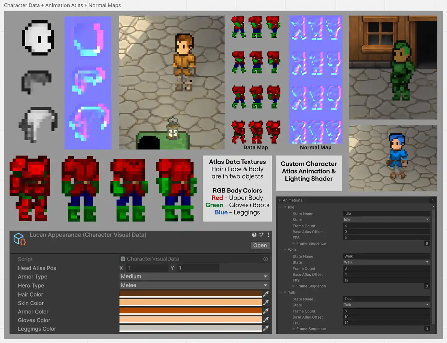 Character Color Animation Data Texture